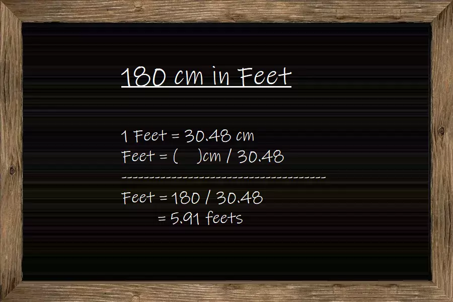 180 cm in Feet