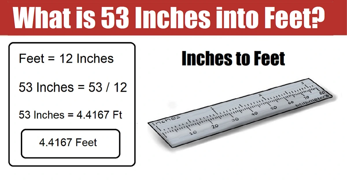 What is 53 Inches into Feet