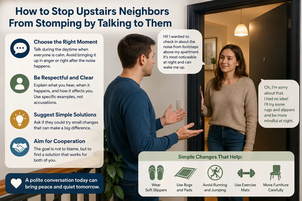 How to Stop Upstairs Neighbors From Stomping by Talking to Them